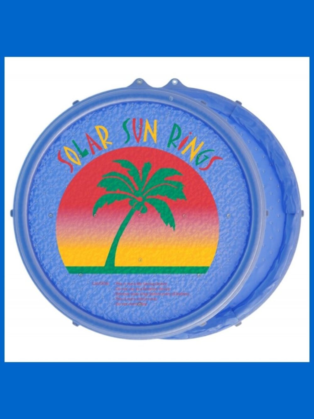 Lot of 2 Solar Sun Rings to Heat Swimming Pool - Palm Tree Design - 60" Round